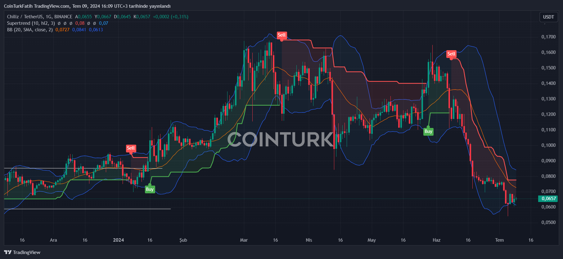 CHZ Price Chart